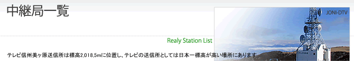 中継局一覧