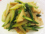 三種春野菜の辛味炒め