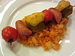 ケチャップライスとカボチャの串焼き ケチャップライスとカボチャの串焼き
