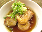 豚バラと油揚げのくるくる