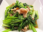 小松菜と豚肉のナンプラー炒め